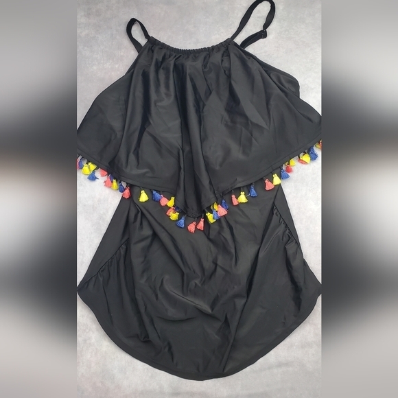 CACIQUE Swim Tankini Top Built-In No-Wire‎ Bra Size 20 - Picture 3 of 16